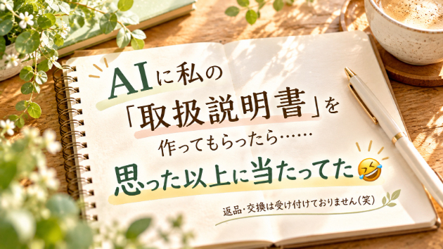 🌈AIに私の取扱説明書を作ってもらったら、意外と当たってた🤣