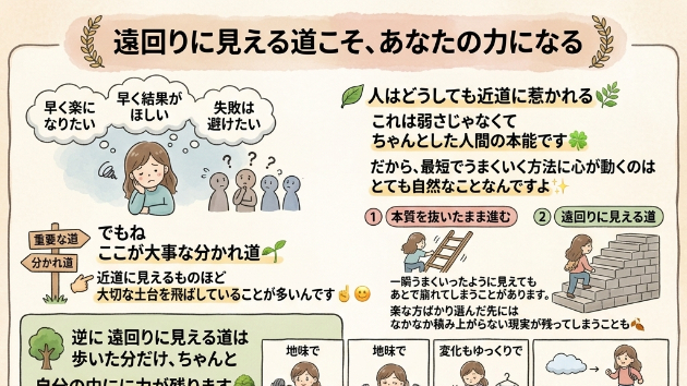 遠回りに見える道こそ、あなたの力になる