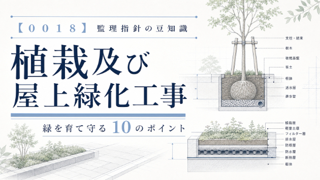 【００１８_植栽及び屋上緑化工事】公共建築工事・改修工事　監理指針の豆知識♪