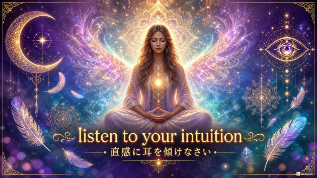 listen to your intuition　直感に耳を傾けなさい