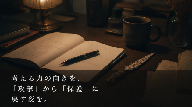 「考えすぎて疲れた夜」に試してほしい、感情を守る客観視