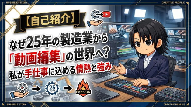 【自己紹介】なぜ25年の製造業から「動画編集」の世界へ？私が手仕事に込める情熱と強み