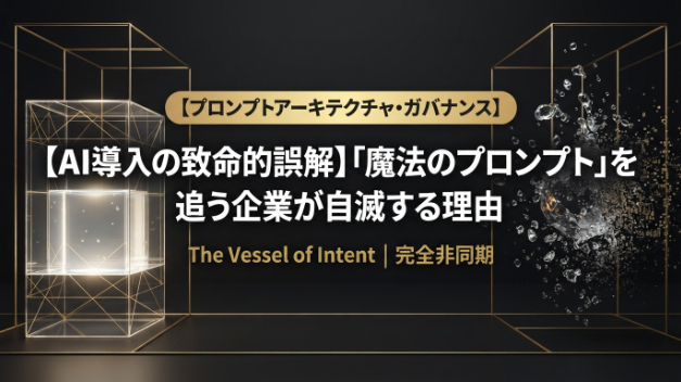 【AI導入の致命的誤解】「魔法のプロンプト」を追う企業が自滅する理由｜プロンプトエンジニアリングからプロンプトアーキテクチャへの転換