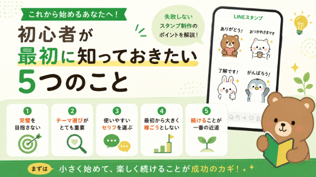 初心者がLINEスタンプ制作を始める前に知っておきたい5つのこと