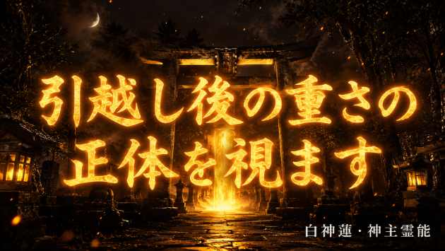 引越し後から続く不調の霊的原因を、神言霊視でお伝えします。