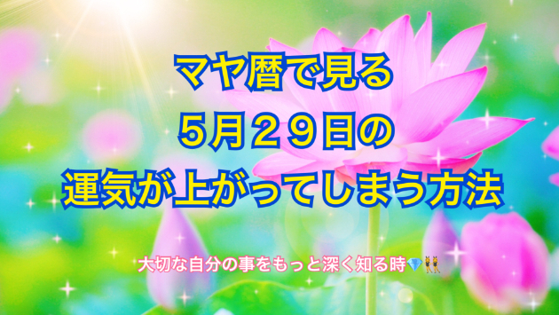 ５月２９日のシンクロの起こし方と運気が上がってしまう方法☆彡