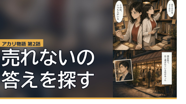 【マンガ】「売れない」の答えを探して｜商店街のアカリ 第2話