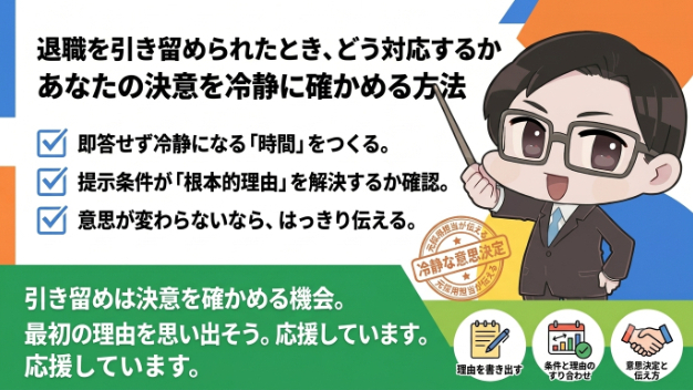 退職を引き留められたとき、どう対応するか