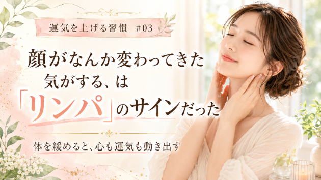 顔がなんか変わってきた気がする、は「リンパ」のサインだった運気を上げる習慣 #03〜体を緩めると、心も運気も動き出す