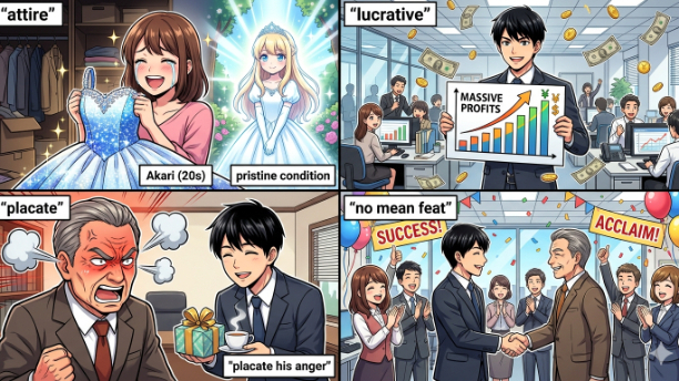 【英検1級対策】【厳選5単語】あったあった（attire）シート（Prototyping v0.1）