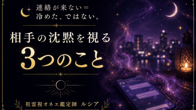 連絡が来ない＝冷めた、ではない。相手の沈黙を視る時に見る3つのこと