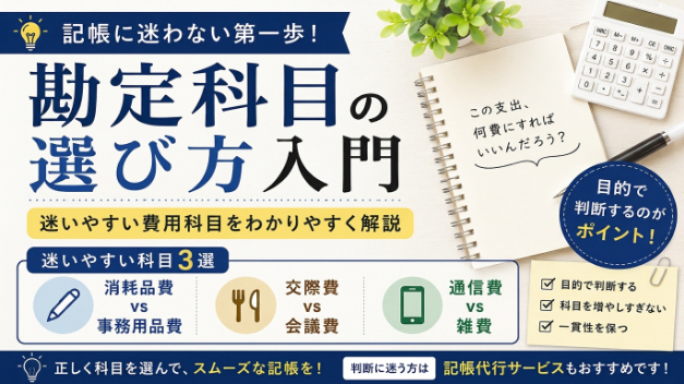 勘定科目の選び方入門｜迷いやすい費用科目まとめ