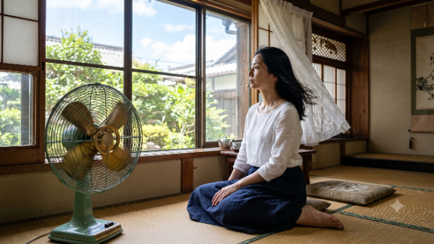 扇風機の風が首を撫でる午後、彼の本音