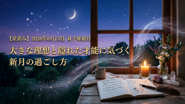 【星読み】2026年6月15日 双子座新月｜大きな理想と隠れた才能に気づく新月の過ごし方