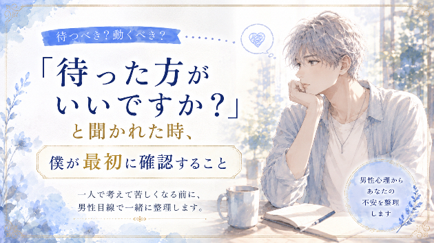 「待った方がいいですか？」と聞かれた時、僕が最初に確認すること