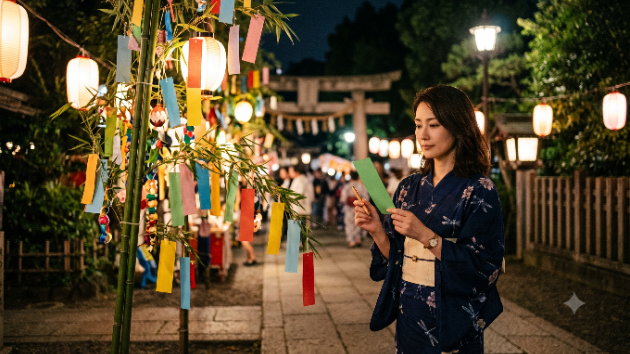 七夕の夜、短冊に書けなかった彼の名前