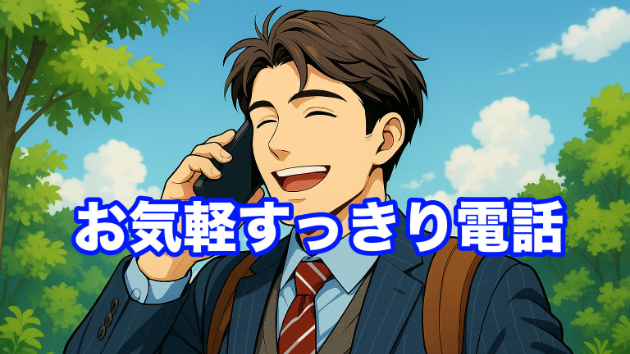 はじめましてのご挨拶。ぜひお気軽すっきり電話ご利用ください。
