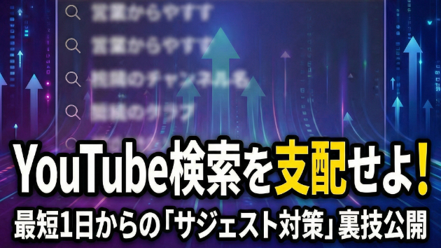 　YouTubeで最短1日で検索予測を独占する裏技とは