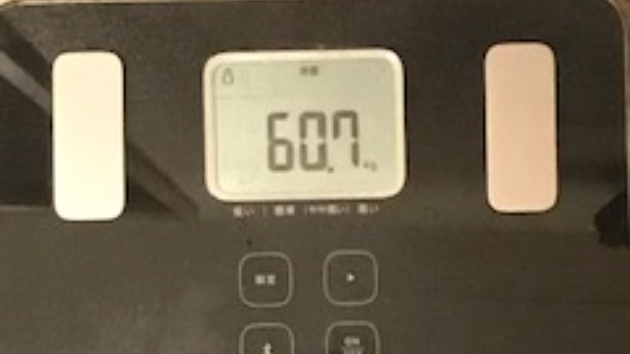 今日の体重測定4/6