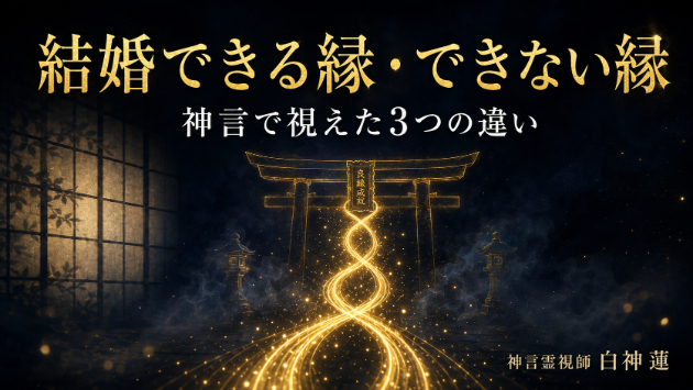 結婚できる縁・できない縁。神言で視えた3つの違い