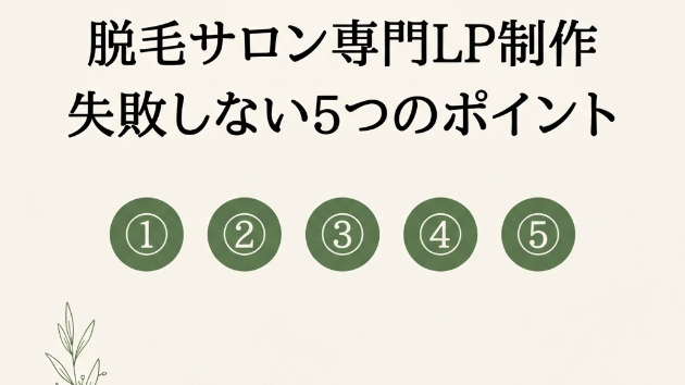 【業種別】脱毛サロンのLPで押さえたい5つのポイント