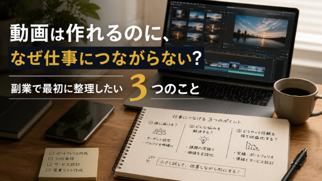 動画は作れるのに、なぜ仕事につながらない？副業で最初に整理したい3つのこと