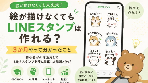 絵が描けなくてもLINEスタンプは作れる？3か月やって分かったこと