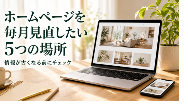 ホームページを毎月見直したい5つの場所