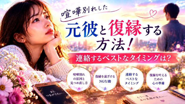 喧嘩別れした元彼と復縁する方法！連絡するベストなタイミングは？