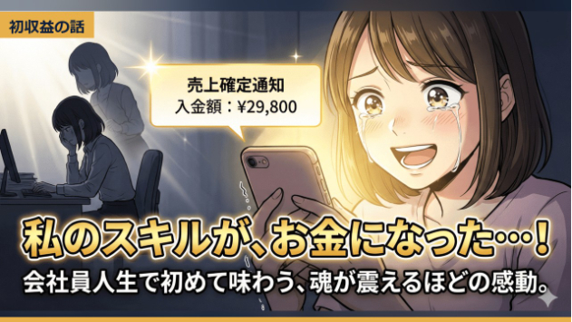 【マンガ】震える指で確認した「初収益」。私が“時間の切り売り地獄”から抜け出した日