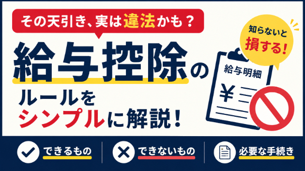 「給与から引いておいた」は危険？意外と知らない給与控除のルール