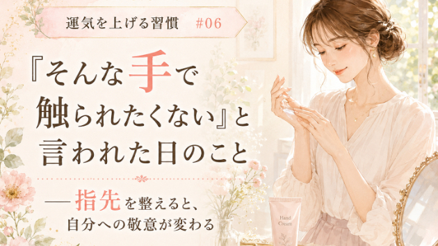 「そんな手で触られたくない」と言われた日のこと 運気を上げる習慣　#06 指先を整えると、自分への敬意が変わる