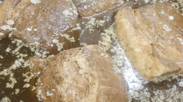 給食の豚肩ロースの番茶煮が大好評