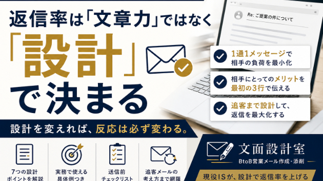 返信率は「文章力」ではなく「設計」で決まる — 反応が取れるビジネスメールの作り方