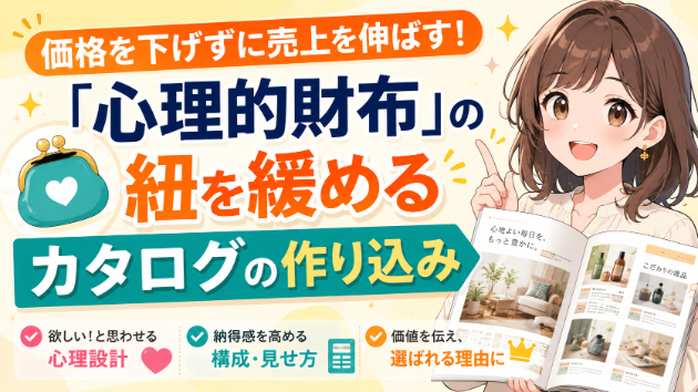 価格を下げずに売上を伸ばす！「心理的財布」の紐を緩めるカタログの作り込み