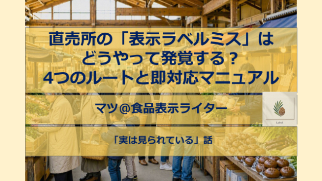 【実は見られている】直売所の「表示ラベルミス」はどうやって発覚する？4つのルートと即対応マニュアル