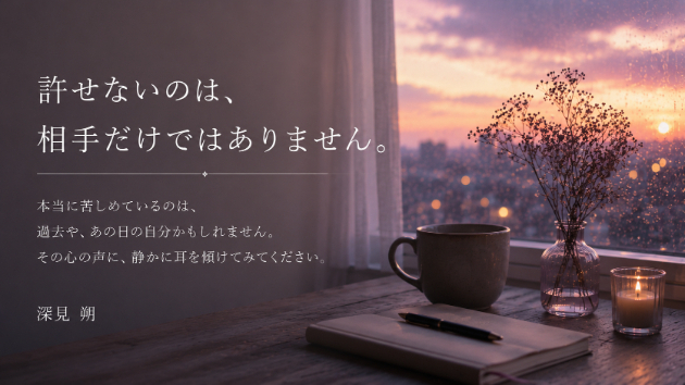 「許せないのは、相手だけではありません。」