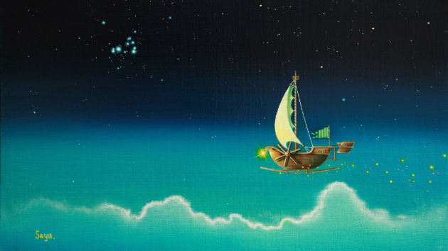 愛弟子作品☆画家 SAAYA【天の海 月の船】〜THE SHIP OF THE MOON〜
