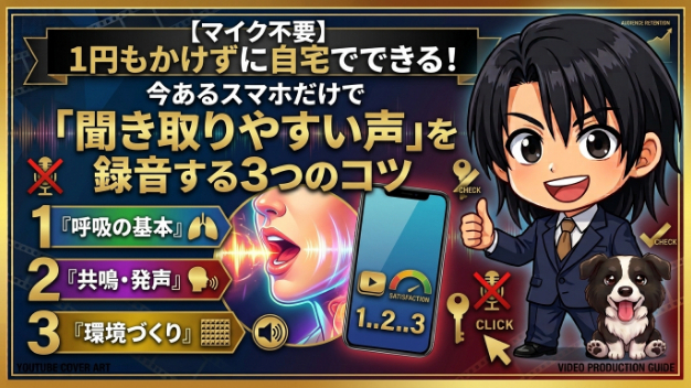 【マイク不要】1円もかけずに自宅でできる！今あるスマホだけで「聞き取りやすい声」を録音する3つのコツ