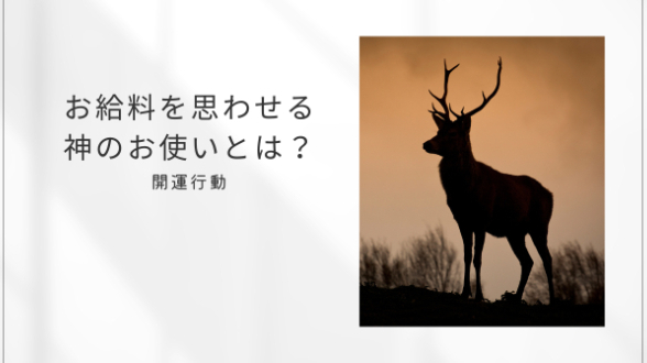 お給料を思わせる神のお使いとは？