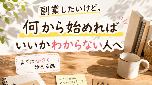 副業したいけど、何から始めればいいかわからない人へ