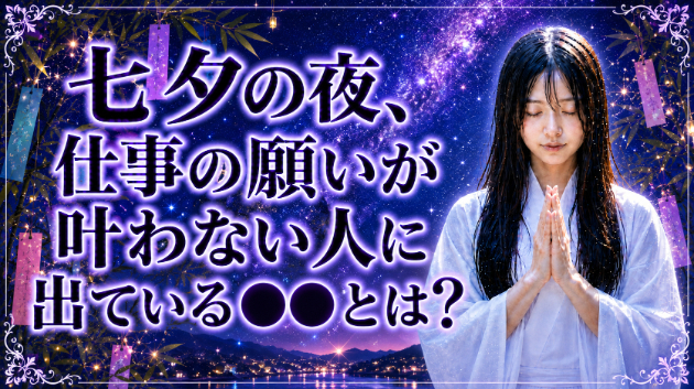 霊視鑑定・七夕の夜、仕事の願いが叶わない人に出ている？　💗