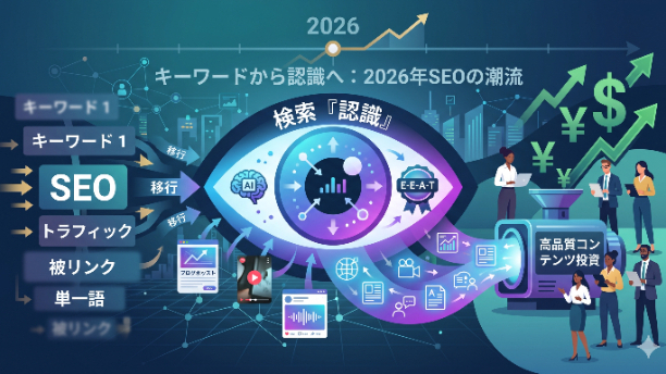 【2026年最新SEO】キーワードから「認識」の時代へ（前編）