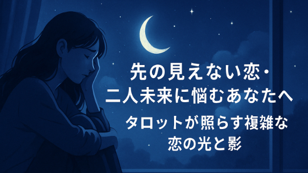 眠れない夜の恋愛タロット、複雑な二人の未来に寄り添う