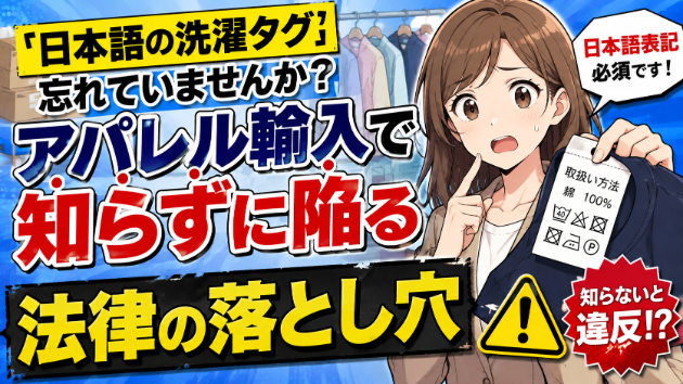 「日本語の洗濯タグ」忘れていませんか？アパレル輸入で知らずに陥る法律の落とし穴