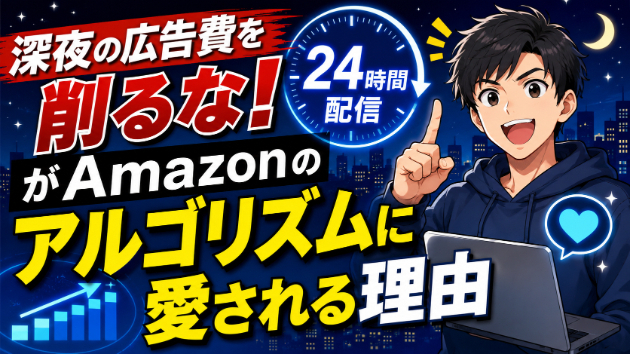深夜の広告費を削るな！24時間配信がAmazonのアルゴリズムに愛される理由
