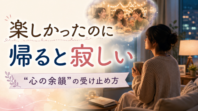 “楽しかったのに帰ると寂しい”あなたへ。心理学が教える“心の余韻”の受け止め方
