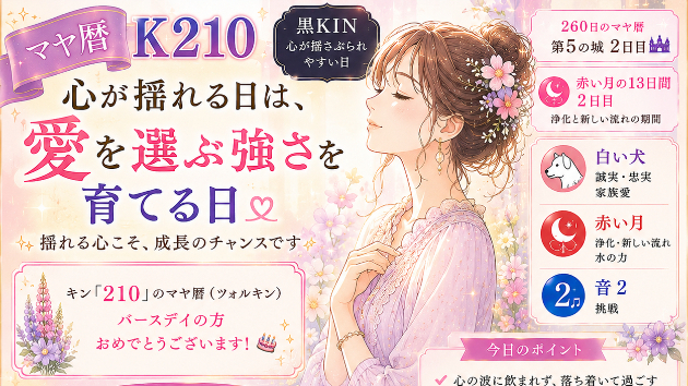 K210　心が揺れる日は、愛を選ぶ強さを育てる日(^^)/