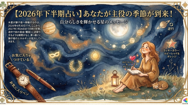 【2026年下半期占い】あなたが主役の季節が到来！自分らしさを輝かせる星のメッセージ
