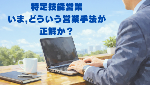 特定技能のいま｜どういう営業手法が正解か？